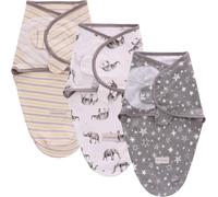 Tianyi-3 Pièces Couverture D'emmaillotage Gigoteuse Sac De Couchage Lange Pour Bébé Naissance Nourrisson Nouveau-Né De 0-6mois En 100% Coton