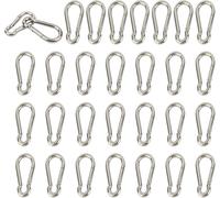 Tianyi-30 Pièce Mousquetons En Acier Inoxydable 304, M4 4 Cm Petit Mousqueton Pour Porte-Clés, Camping, Pêche, Hamac