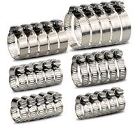 TIANYI-30 Pièces Collier de Serrage Tuyau Réglable 6\u201351 mm Gamme en Acier Inoxydable 304 Assortiment Tuyau Pinces Clips pour Famille Tuyau D'eau, Home Gaz, Tube D'automobiles, Robinet