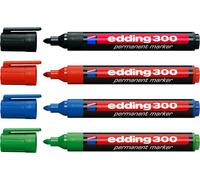 Tianyi-300 Lot De 4 Marqueurs Permanents Rechargeables, 1,5 À 3 Mm [Couleurs De Base] Noir, Rouge, Bleu Et Vert