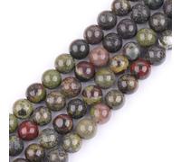Tianyi-35pcs 10mm Naturel Dragon Blood Jaspe Perles Rond Lâche Perles De Pierres Précieuses Fabrication De Bijoux Bricolage Bracelet Collier