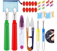 Tianyi-36 Pièces Découseurs Kit, Coupe-Fil Grand Et Petit, Seam Ripper Professionnel Avec Ciseaux, Enfile-Aiguilles, Plastique Bobines De Fil, Pinces À Coudre, Découd Vite Pour Couture Travaux Manuel