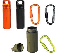 Tianyi-3pcs Boîte Étanche Edc Bouteilles Étanches En Aluminium Étanche Premiers Soins Survivre Porte Clé Avec Mousqueton Pour Vie Quotidienne Et Voyages