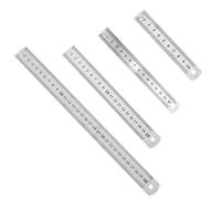 Tianyi-4 Pcs Réglet 10cm 15cm 20cm 30cm Outil Règle Pour Étudiants Et Bureau (Regle Metal)