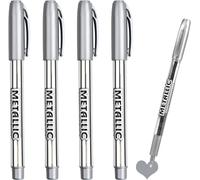Tianyi-4 Pcs Stylos Marqueurs Métalliques Pointe Fine De 1.5 Mm, Porte-Stylo Portable, Encre De Haute Qualité, Séchage Rapide, Pour Sur Papier, Verre Et Bois Scrapbooking Diy Album Calligraphie (Arge