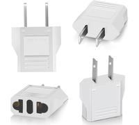 Tianyi-4 Pièces Adaptateur Usa, Adaptateur Eu Europe France Vers Etats-Unis/Américain/Us/Chine/Japon/Canada/Mexique Blanc, Adaptateur Type A