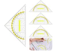 Tianyi-4 Pièces Equerre De Géométrie Hypoténuse 160 Cm En Plexiglassans Facette Très Flexible Difficile À Casser (B)