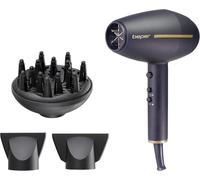 Tianyi-40.406 Seche Cheveux Professionnel Avec Moteur, Vitesses Et 3 Températures, Modes Air Chaud Froid, Compact, Concentrateurs D'air 1 Diffuseur Inclus, Puissance 2400w Noir/Doré