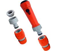 TIANYI-4760/AS Set Lance Aérateur Douchette Made in Italy Raccords pour tuyaux d'irrigation de jardin Adaptateur universel pour Valve d'eau Nez de robinet 3/4 et nez de robinet ¿
