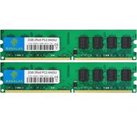 TIANYI-4GB Kit (2x2GB) DDR2 800 PC2-6400 Udimm 2RX8 1.8V CL6 240 Pin Non-ECC Unbuffered Desktop Mémoire RAM