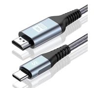 TIANYI-4K USB C zu HDMI Kabel 2M, USB Typ C zu HDMI Kabel [Thunderbolt 3/4 Kompatibel] für MacBook iPad Pro/Air iMac, iPhone 16 15 Serie, Samsung S25 zu S8 Surface Android Phone to TV.