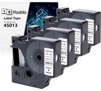 Tianyi-4x Compatible Avec Dymo D1 45013 S0720530 Noir Sur Blanc Bande Etiquette A45013 45013s 12mm X 7m, Pour Labelmanager Executive 640 Cb 160 280 210d 360d 420p Pnp 450d