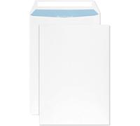 Tianyi-50 Enveloppes D`Expédition Blanches B5 176 X 250 Mm 90g Grandes Pochettes D`Expédition Sans Fenêtre Enveloppes Commerciales Grand Format Pour Documents Factures Contrats Enveloppe Postale