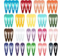Tianyi-50 Pcs Barrettes Colorées, Pinces À Cheveux Fille Snap Clip Cheveux Snap Barettes Bb Barrettes À Cheveux En Métal Barettes Cheveux Mignon Pour Femme Fille Enfant Bébés