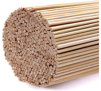 Tianyi-500 Pièces Baton Barbe A Papa 30cm × 3mm Bâtonnets En Bambou Ronde Batonnet En Bois Naturel Bâtons Pour Barbe À Papa, Artisanat, Décoration, Guimauves, Fruits