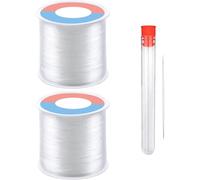 Tianyi-500m Fil En Nylon Transparent 0.25, 0.3mm Fil De Perles Cordon En Nylon Transparent Avec Aigille Pour Décoration De Noël, Fabrication De Bracelet, Coudre Passe-Temps