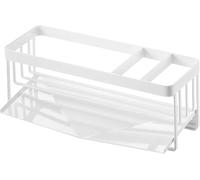 Tianyi-5016 Tower Sponge & Bottle Holder With Drainer, White, Steel, 25 X 10 X 9.5 Cm