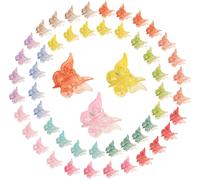 Tianyi-50pcs Pinces À Cheveux Papillon, Mini Pinces À Cheveux Papillon Pour Filles Pinces À Cheveux Papillon Petites Pinces À Cheveux Papillon Pinces À Cheveux Mignonnes Pour Femmes Et Filles (Multic