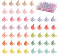 Tianyi-50pcs Pinces À Cheveux Papillon, Mini Pinces À Cheveux Papillon Pour Filles Pinces À Cheveux Papillon Petites Pinces À Cheveux Papillon Pinces À Cheveux Mignonnes Pour Femmes Et Filles (Multic