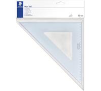 Tianyi-567 36-45 Mars, Équerre Scolaire De 36 Cm 45°/45° En Plastique Bleu Transparent, Sous Pochette Plastique