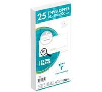Tianyi-5985c - Paquet De 25 Enveloppes Blanches Dl-110x220 Mm - Précasées - Auto-Adhésives - 80g/M²