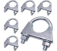 Tianyi-(6 Pièces) Colliers De Serrage Pour Tuyaux De 32 Mm De Diamètre, Colliers De Serrage En U, Supports De Tuyaux Zingués