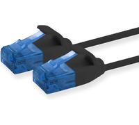 TIANYI-659992 Câble Cat6 Cat.6 Câble réseau Cat 1m - câble patch câble fin (petit diamètre - très flexible) 1000 Mbit/s - 1 pièce - noir