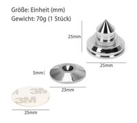 TIANYI-8 pièces de Pointes de Haut-Parleur argentées, Support de Haut-Parleur, Haut-Parleur HiFi Audio Amplificateur DAC CD Isolation Stands Cônes Pieds Antichoc Base Pad