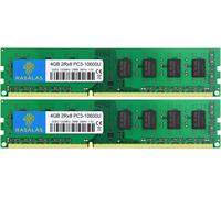 TIANYI-8gb Kit 2x4gb PC3-10600 DDR3-1333: PC3 10600u RAM DDR3 2rx8 PC3 1333 MHz DDR3 1.5v cl9 240 Broches Mise à Niveau du Module de mémoire de Bureau
