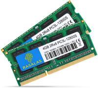 TIANYI-8GB Kit 2x4GB PC3-12800S RAM DDR3L-1600MHz SODIMM 4GB DDR3 1600 2Rx8 PC3L-12800S 1.35V 204-Pin CL11 Dual Rank Laptop Memory