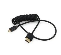TIANYI-8K 2.1 Micro HDMI vers HDMI Câble Tressé Spiralé Haute Vitesse pour Go-Pro Hero 3/4 Canon EOS M5 Sony A6000 A7III RX10 Nikon B500 Z6 Raspberry Pi 4 Atomos Ninja 2 Monitor