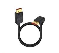 TIANYI-90 Grad DisplayPort Kabel 2.1 (0.5M) Angle ascendant DP mâle vers DP mâle Câble 16K@30Hz, 8K@120Hz, 4K@240Hz, support 52Gbps HDR, HDCP DSC 1.2a
