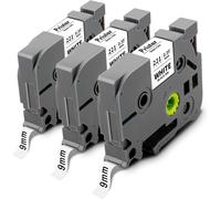 TIANYI-9mm Compatible pour Brother TZe-221 TZe221 TZ-221 Tze 9mm Noir sur Blanc Laminé pour Brother PT-H100LB H107B E110 H200 H110 1250 P300BT H101C D200 E110VP D400 D600VP P700