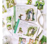 Tianyi-Accessoires De Scrapbooking Bullet Journal - Accessoires De Scrapbooking - Série De Plantes Grimpantes En Pet - Pour Album Photo, Ordinateur Portable, Journal (Corner Of Manor)