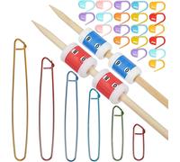 Tianyi-Accessoires D'outils De Tricot Basiques, 4 Compteurs De Rang De Tailles Différentes, 20 Marqueurs De Point De Verrouillage De Crochet Tricot Et 6 Support De Point De Tailles Assorties