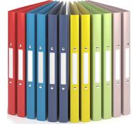 Tianyi-Acropaq - 12 X Classeur Souple A4 2 Anneaux Avec Étiquettes De Dos, Dos De 2,5 Cm, Couleur Été De La Collection Nature - Petit Classeur Plastique A4 Souple, Classeurs 2 Anneaux, Farde
