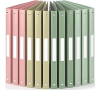 Tianyi-Acropaq - 12 X Classeur Souple A4 4 Anneaux Avec Étiquettes De Dos, Dos De 2,5 Cm, Couleur Terre De La Collection Nature - Petit Classeur Plastique A4 Souple, Classeurs 4 Anneaux, Farde