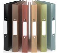 Tianyi-Acropaq - 6 X Classeur Souple A4 2 Anneaux Avec Étiquettes De Dos, Dos De 3,5 Cm, Couleur Eau De La Collection Nature - Petit Classeur Plastique A4 Souple, Classeurs 2 Anneaux, Farde