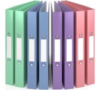 Tianyi-Acropaq - 8 X Classeur Souple A4 2 Anneaux Avec Étiquettes De Dos, Dos De 3,5 Cm, Couleur Vent De La Collection Nature - Petit Classeur Plastique A4 Souple, Classeurs 2 Anneaux, Farde