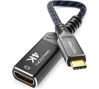TIANYI-Adaptateur 4K USB-C vers HDMI en Aluminium (Moniteur/TV/Projecteur 4K@60Hz) Thunderbolt 3/4, pour iPhone 16, 15 Pro Max, MacBook, iPad Pro/Air, Samsung Galaxy S25 S24 S23, Notebook, Tablet