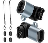 TIANYI-Adaptateur de Chargeur de Montre USB C/Micro USB Femelle vers Mâle avec 4 Prises et 2 Dragonnes, Compatible avec Garmin Fenix 7/7S/7X/6/6X/6S et Autres