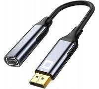 TIANYI-Adaptateur DisplayPort vers Mini DisplayPort DP 1.4 8K/60Hz, 4K/120Hz, 2K/240Hz, Full HD, Dynamic HDR DSC 3D HDCP 2.2 FEC FreeSync G-Sync, Plug & Play, 32.4 Gbps, bidirectionnel, Aluminium (8K