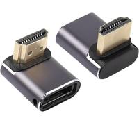 TIANYI-Adaptateur HDMI 8K&60Hz à Angle Descendant mâle vers Femelle Adaptateur HDMI 2.1UHD Connecteur Extender 3D Support 8K@60Hz / 4K@120Hz, 2 Packs