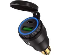 TIANYI-Adaptateur USB allume-cigare - Pour Moto BMW, DIN/Hella - Fiche UE USB C PD 3.0 & QC 3.0