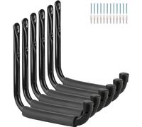 TIANYI-Aimofox Crochets d'échelles de stockage de garage, support utilitaire de bras jumbo résistant de 24CM/9.5inches pour des outils de jardin, panneaux de surf, chaises se pliantes