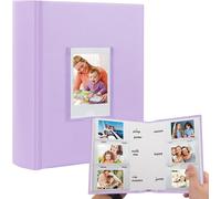 Tianyi-Album Photo 180 Pochettes Pour Fujifilm Instax Mini 12 11 9 8, Appareil Photo Polaroïd, Fenêtre Frontale, Livre Photo Avec Espace D'écriture Pour Film Polaroïd 2x3 Pouces (Purple)