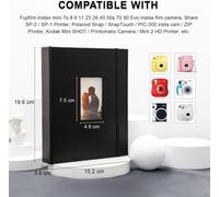 Tianyi-Album Photo 3 Pouces Pour Fujifilm Instax Mini 12 11 9 8 7s 90, Personnalisable Album Photo Polaroid Contenir 208 Photos (26 Pages), Idéal Pour Mariage Bébé Couple École Noir (2 Paquet)