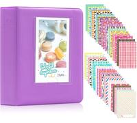 Tianyi-Album Photo 64 Pochettes Pour Appareil Photo Instantané Fujifilm Instax Mini Liplay 11 7s 8 8+ 9 25 26 50s 70 90, Polaroid Snap Snaptouch Pic-300 Z2300 Mint Zip (Pourpre)