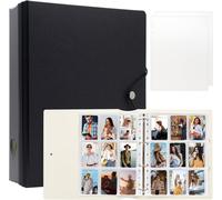 Tianyi-Album Photo A4 Pour Instax Mini 11 12 9 8+ 8 7+ Liplay Film, Reliure Pour Cartes Photo Polaroid Snaptouch Pic-300 Z2300, Livre Photo 2 X 3 Pour Carte Kpop (Noir)