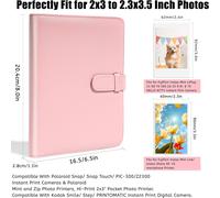 Tianyi-Album Photo Avec 256 Pochettes, Mini Album Photo Pour Fujifilm Instax Mini 12 11 9 8+ 8 99 40 Appareil Photo Instantané, Pour Polaroid Pic-Snap 300, Sprocket Hp, Kodak Mini 2x3'' Film